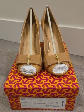 Tory Burch Open-Toe Wedge Camellia Pink